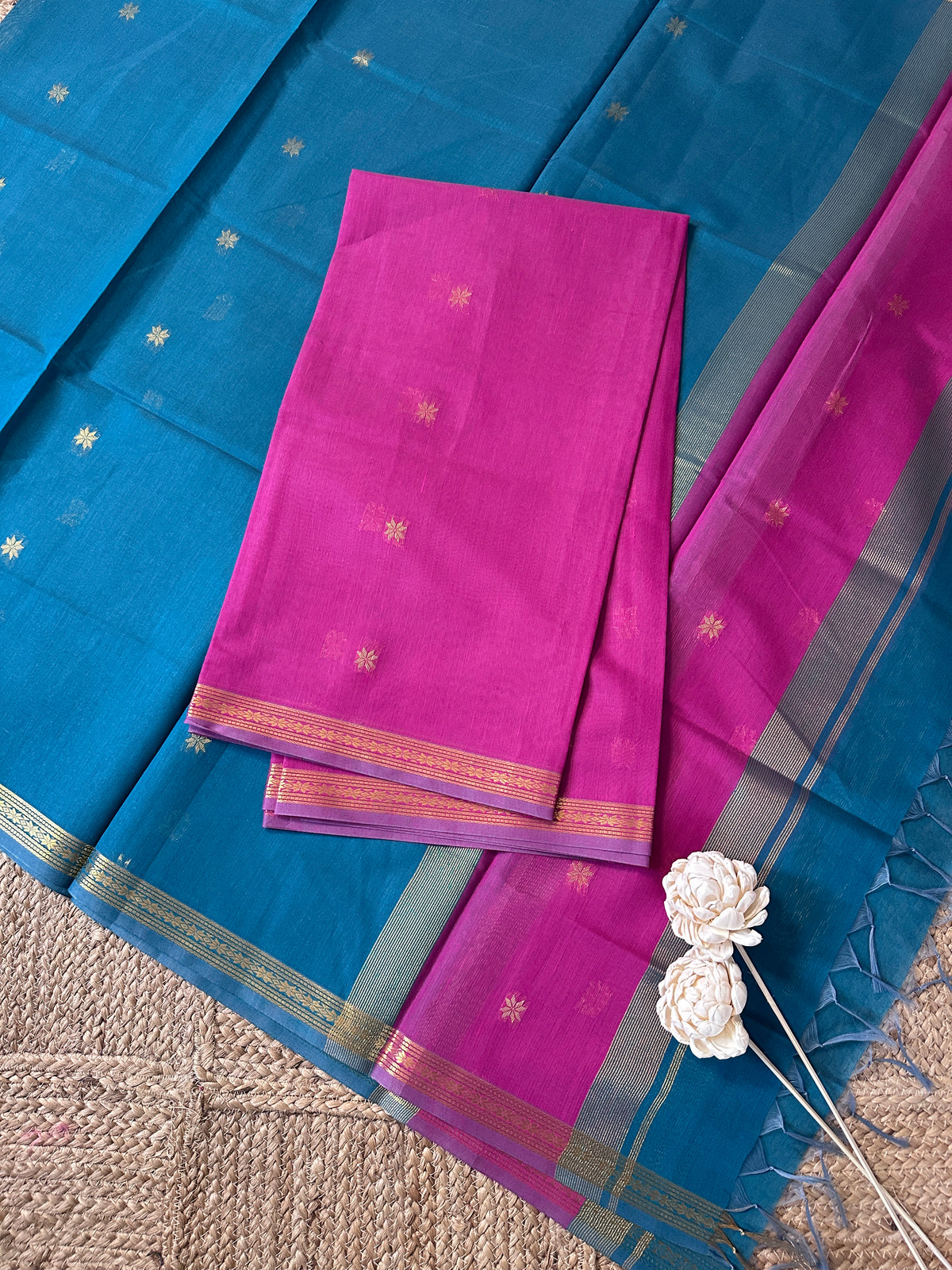 Maheswari silk cotton 2 piece set-ROJA40