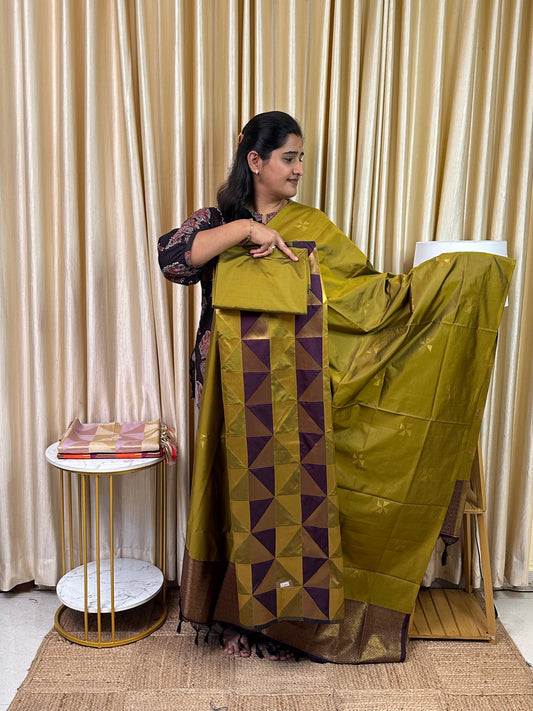 Geometric style Soft silk 3 piece set -3