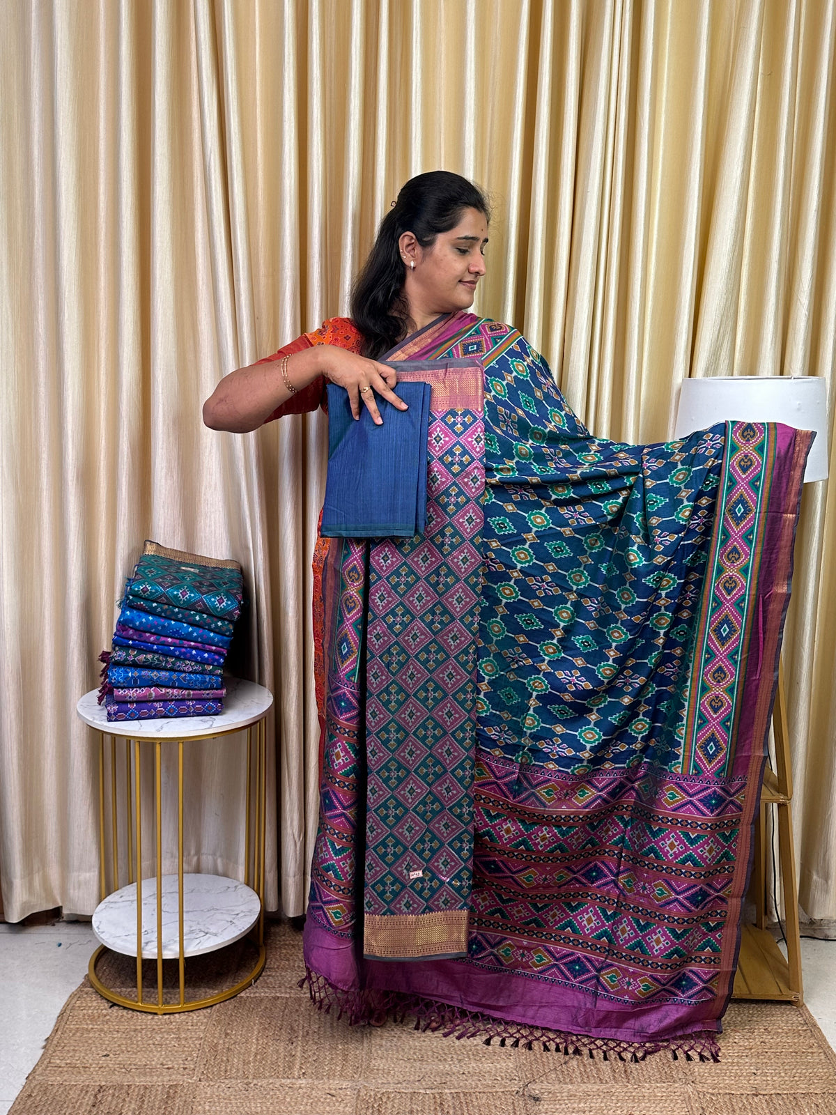 Patola semi silk 3 piece set - SP43