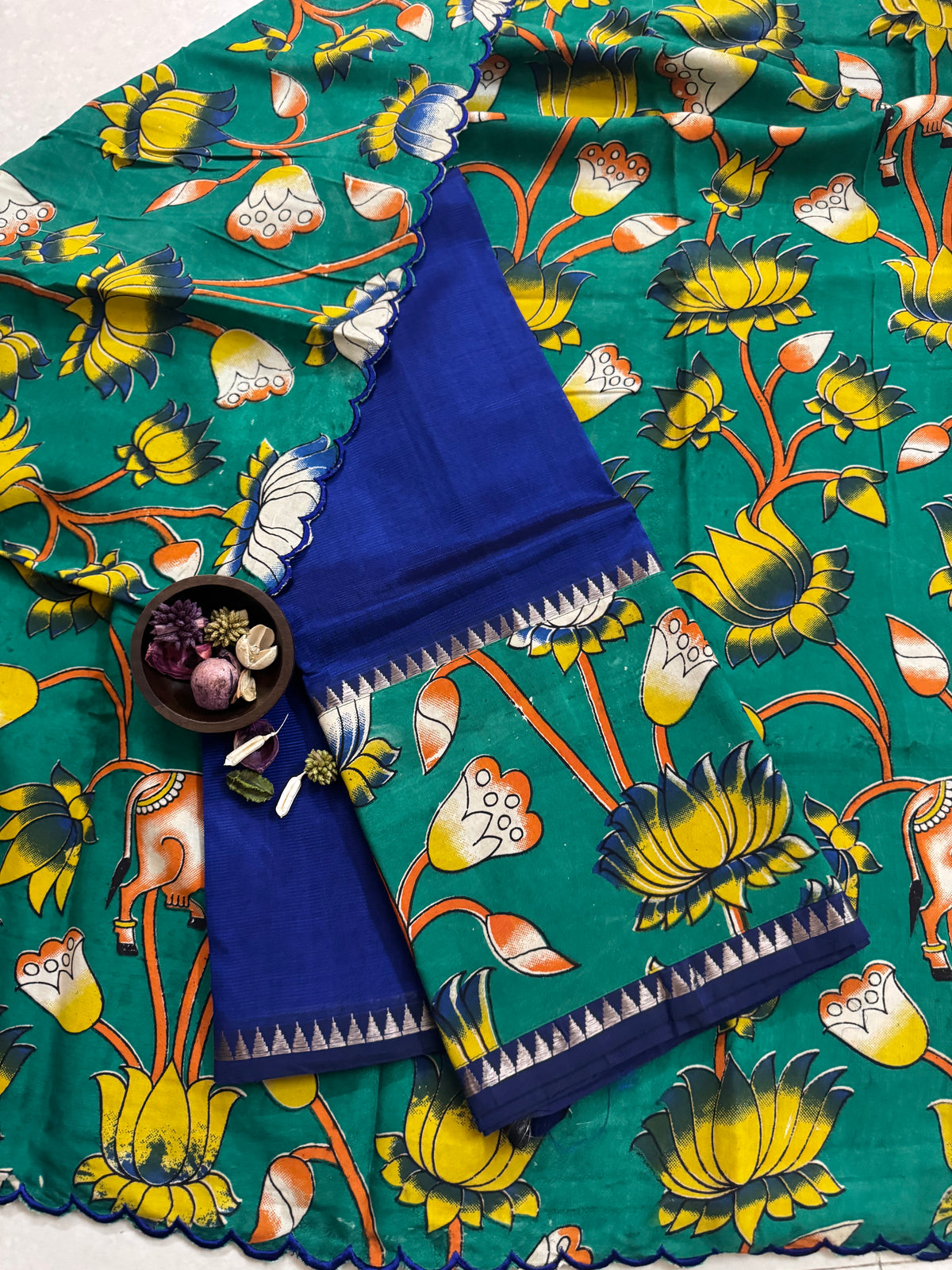 Gap border kalamkari 2 piece set - GAP14