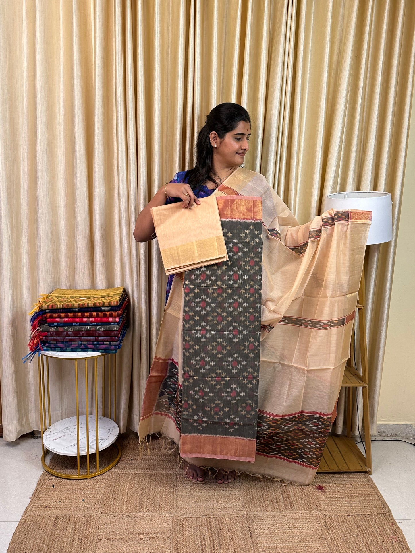 Handloom Pochampalli Sico 3 piece set -KHP 33