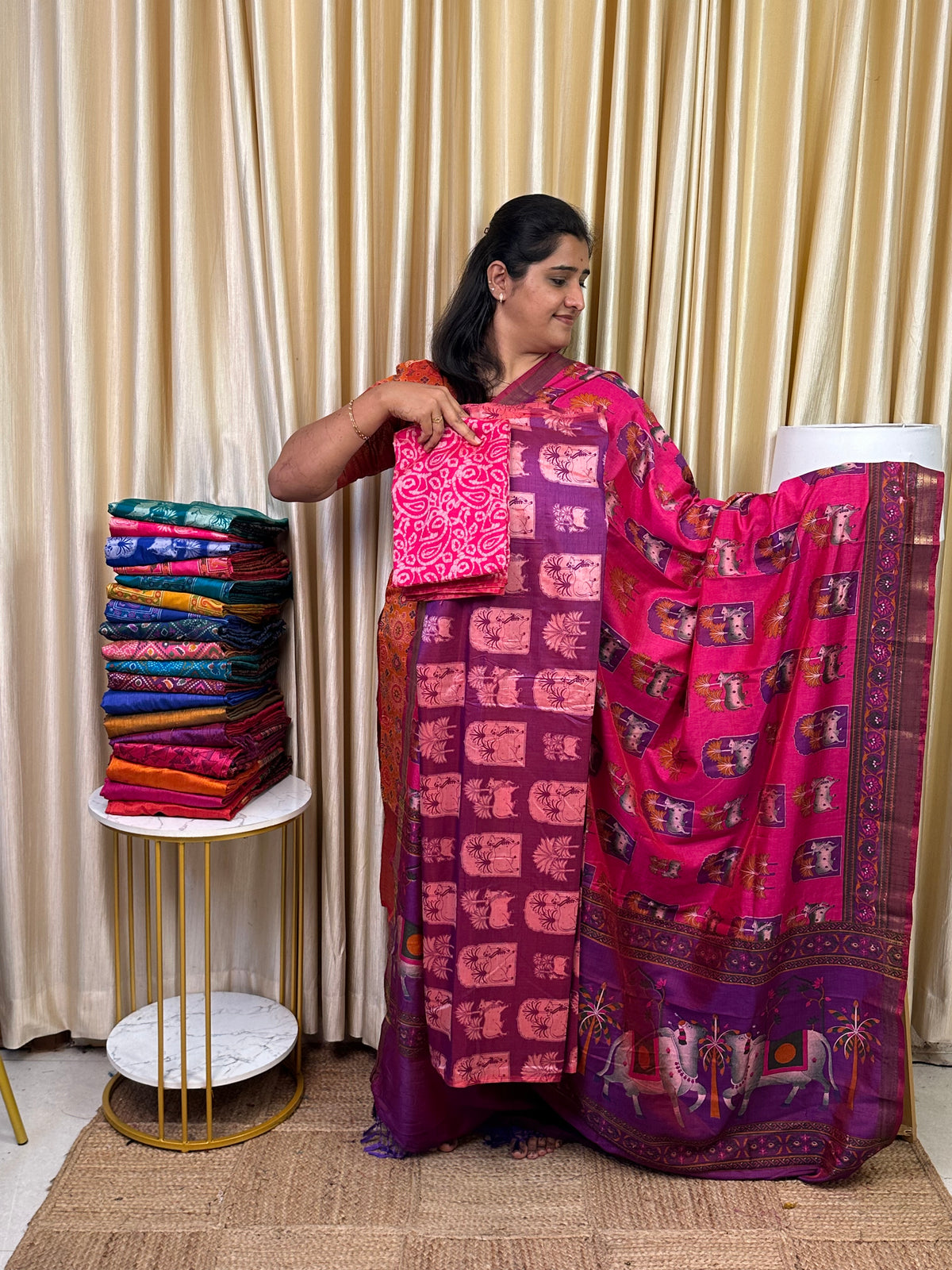 Patola semi silk 3 piece set - SP112