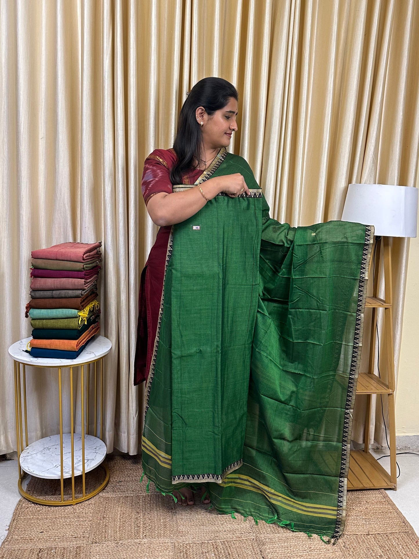 Narayanpet  checks Mercerised cotton (4.5 m Top)-TBN1