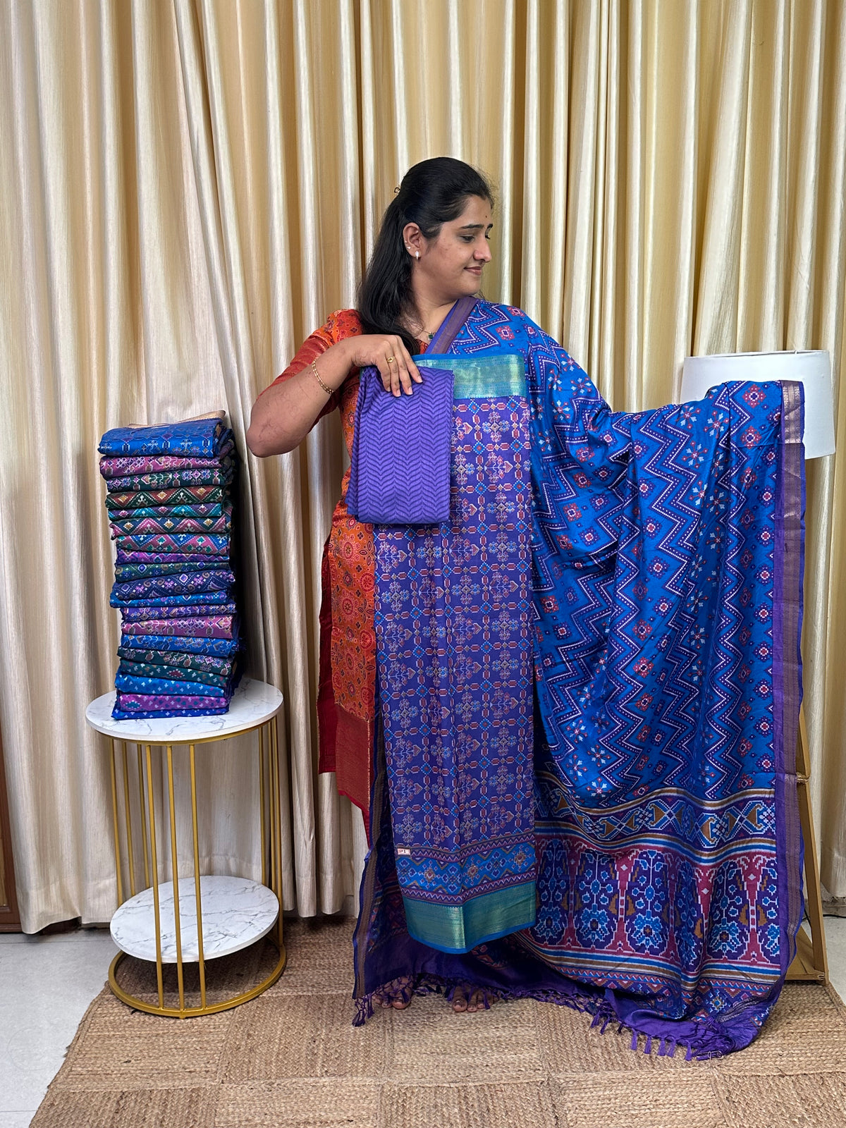 Patola semi silk 3 piece set - SP1