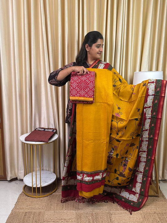 Maheswari silk 3 piece set- mahi 38
