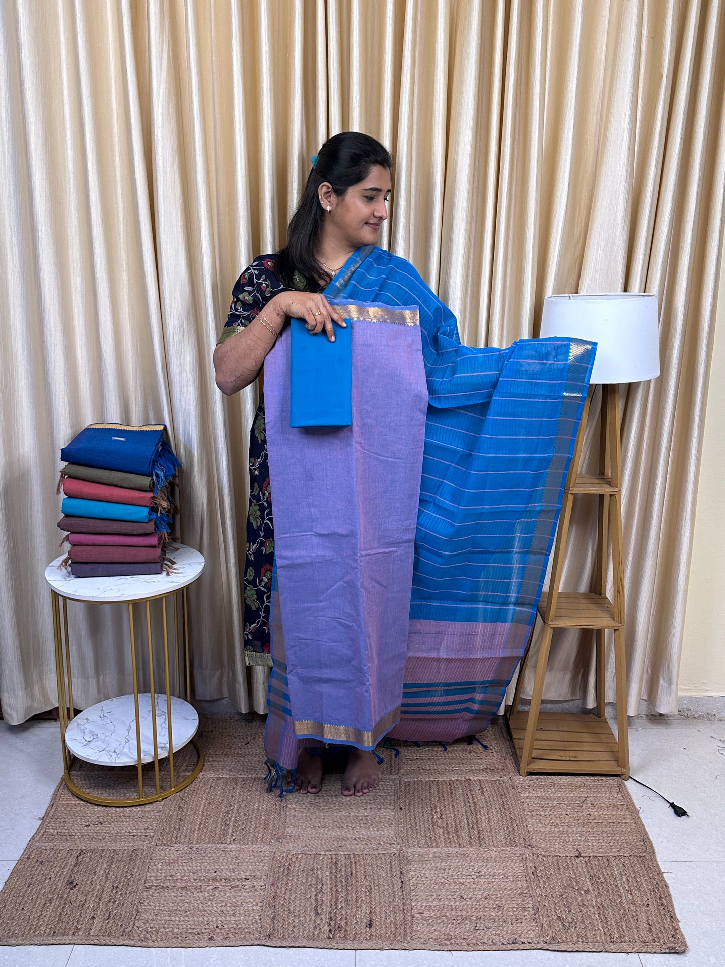 Premium Mangalgiri cotton 3 piece set - PMC32