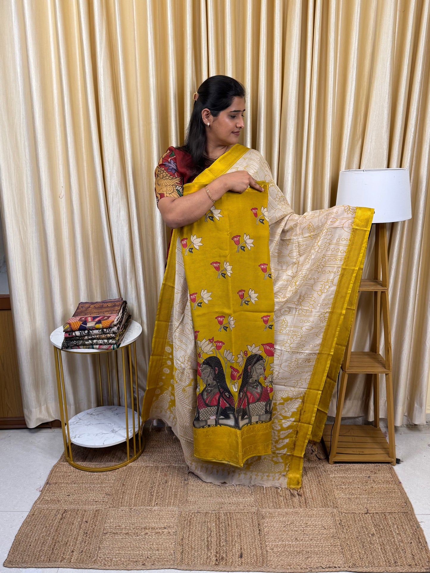 Kanchi Border Kalamkari 2 piece set-Kanchi5