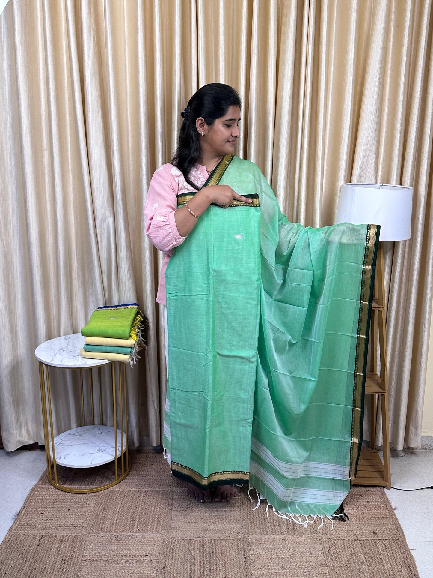 Narayanpet  checks Mercerised cotton (4.5 m Top)-NILA64