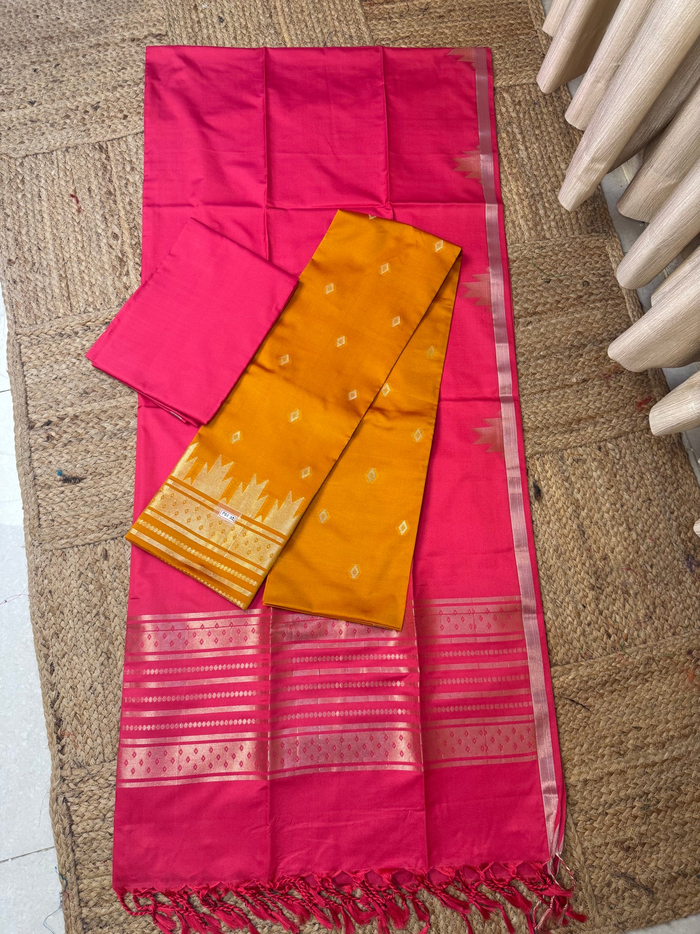 Premium semi soft silk 3 piece set -psc32