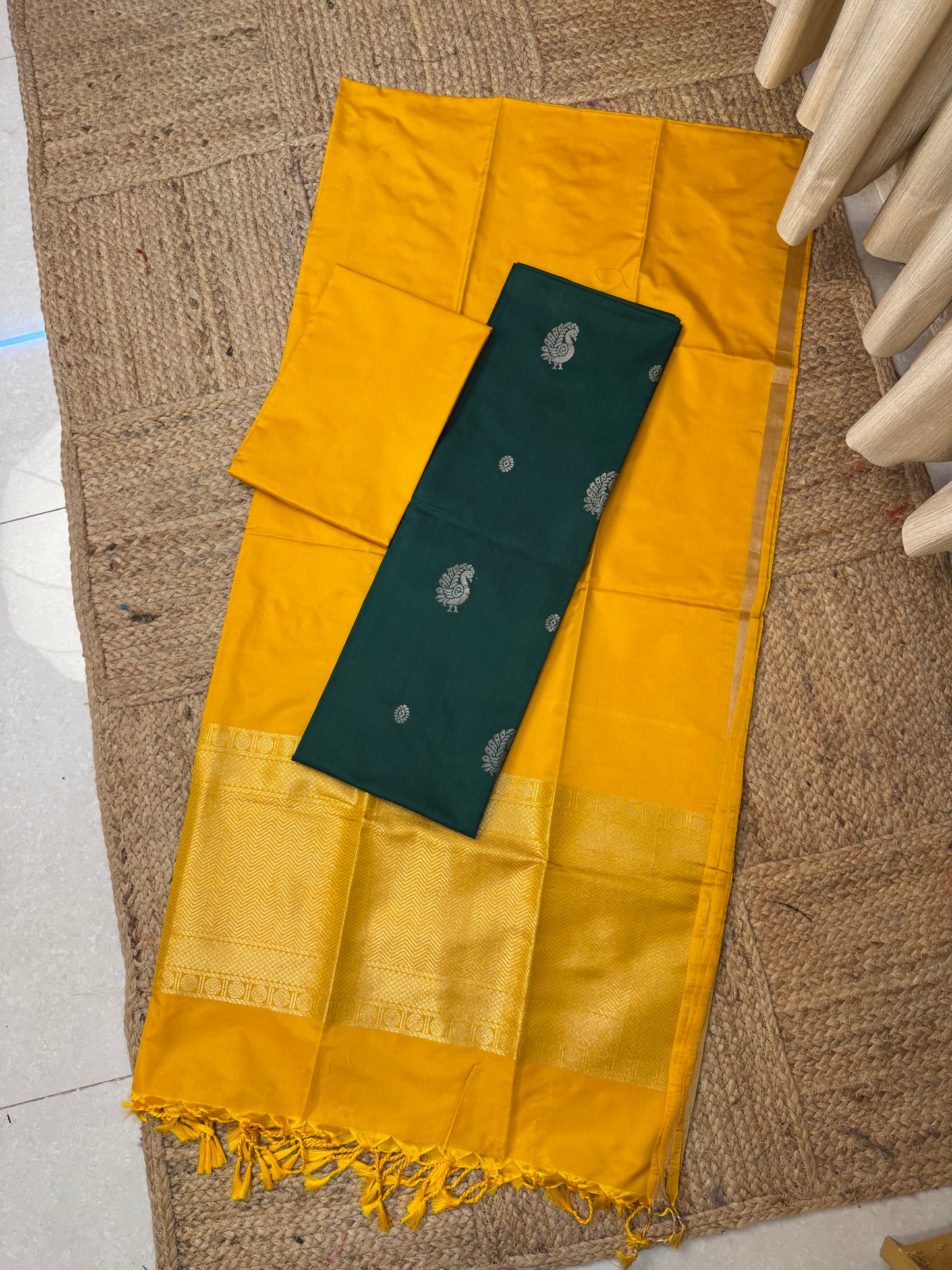 Premium semi soft silk 3 piece set -psc34