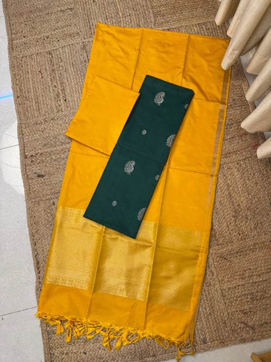 Premium semi soft silk 3 piece set -psc34