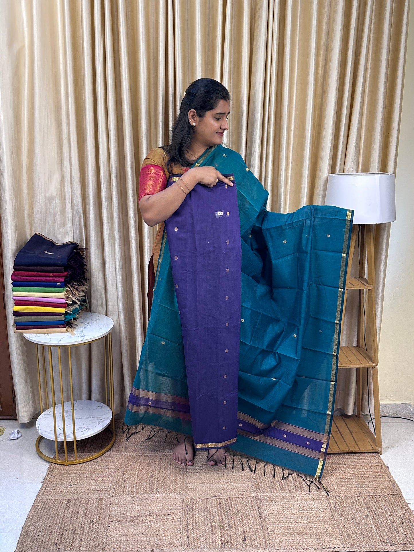Maheswari silk cotton 2 piece set- MH15