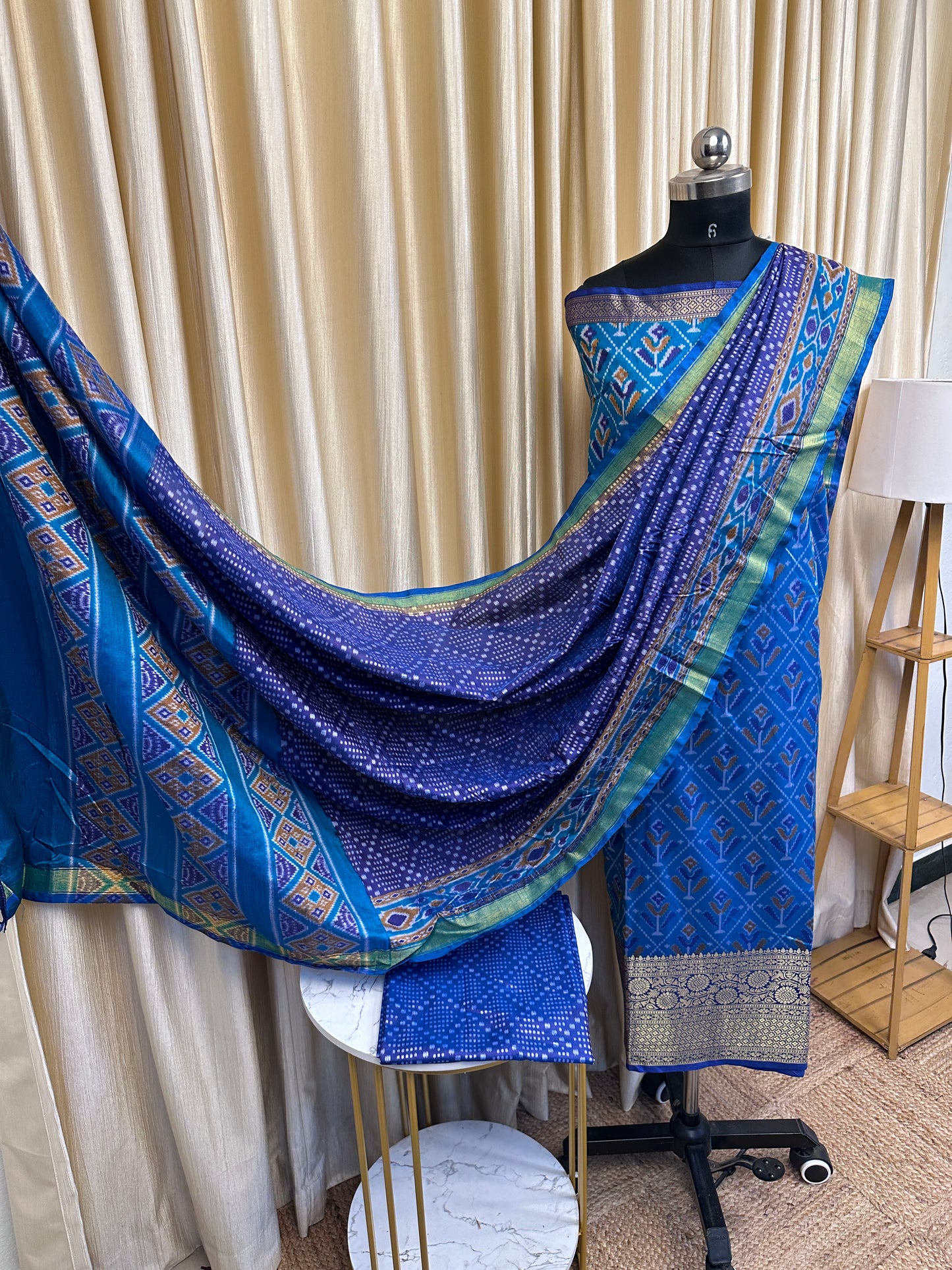 Kanchi semi soft silk patola-KLB2