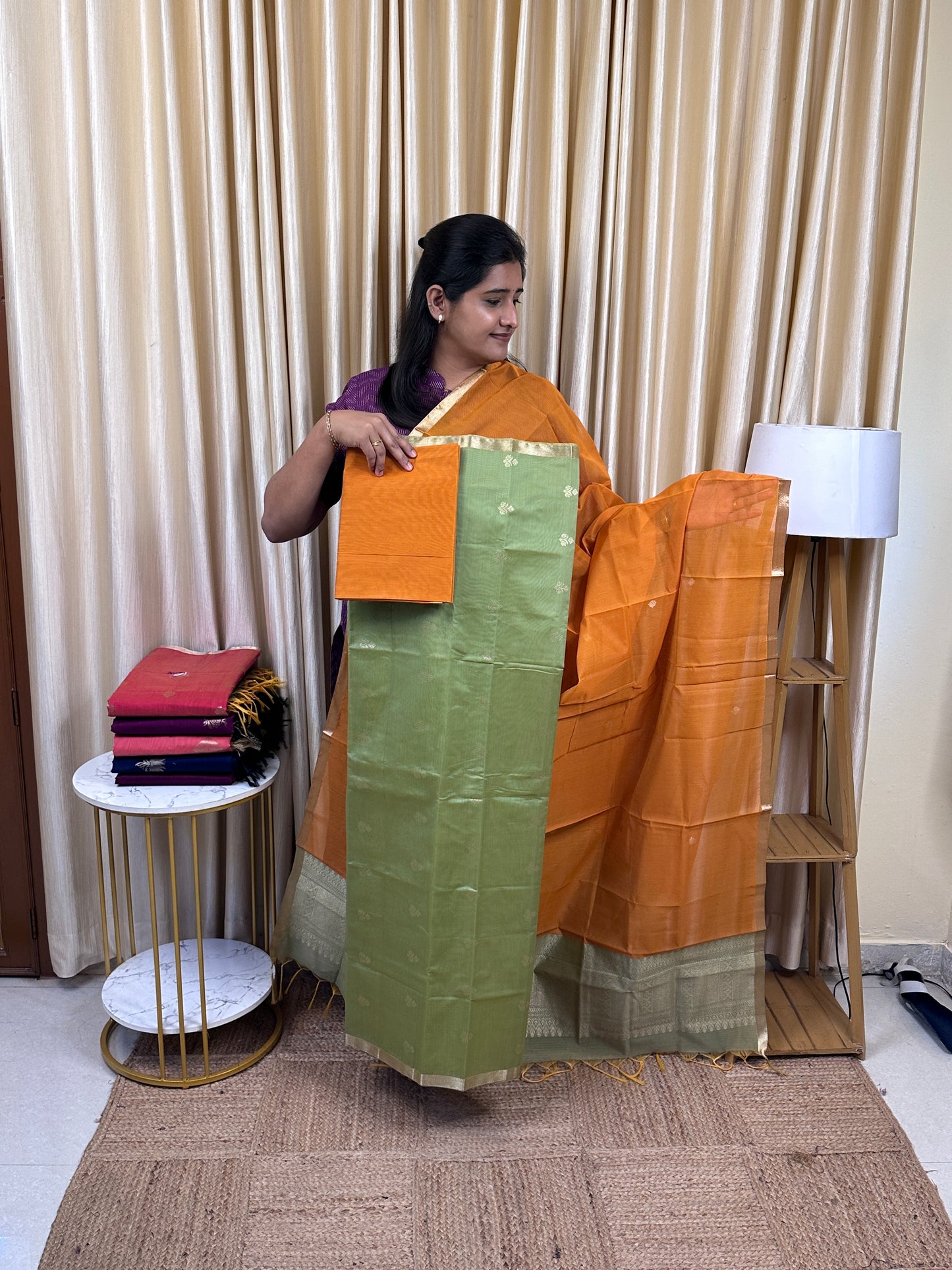 Kora silk cotton 3 piece set -KSC45