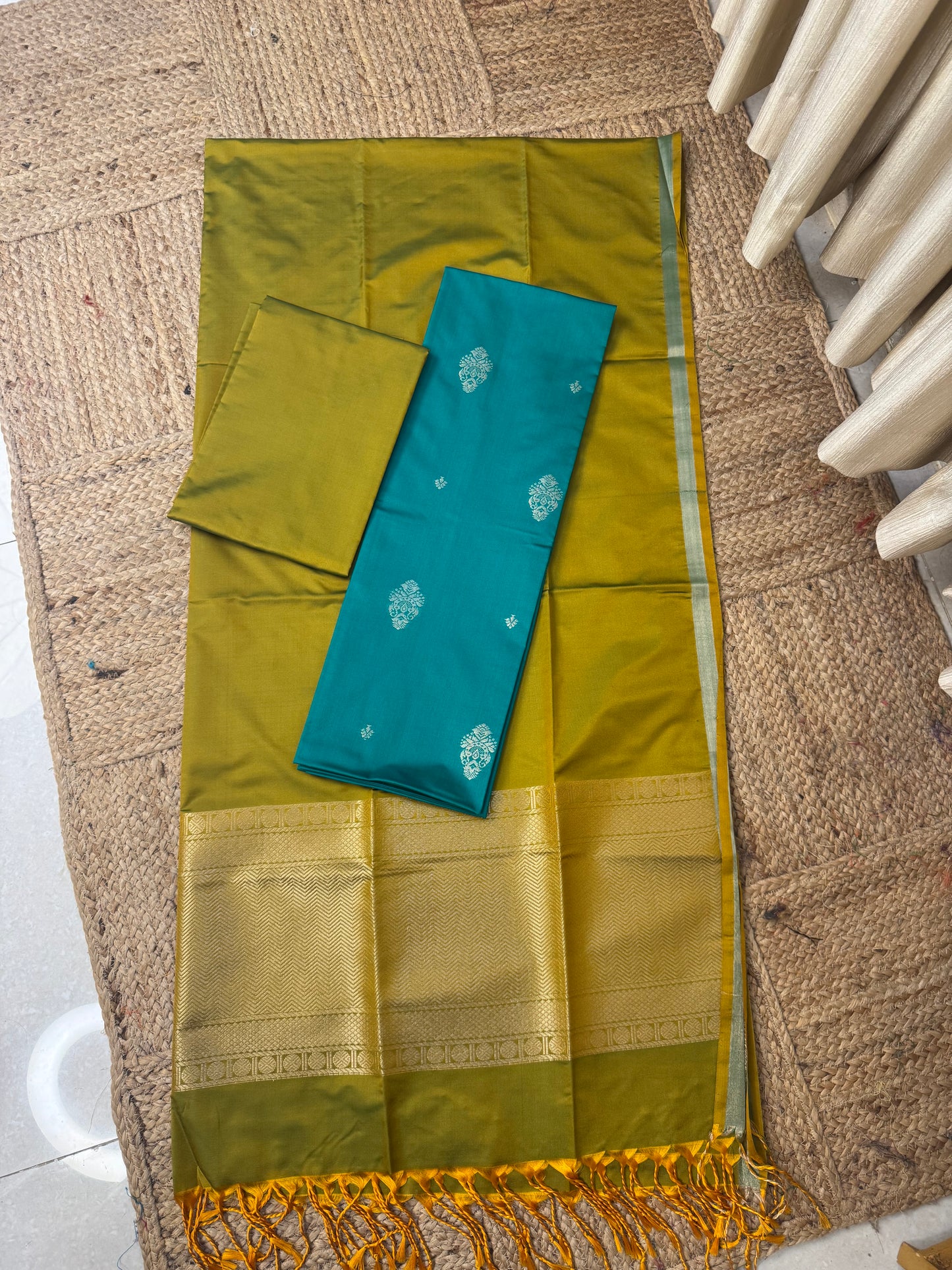 Premium semi soft silk 3 piece set -psc27
