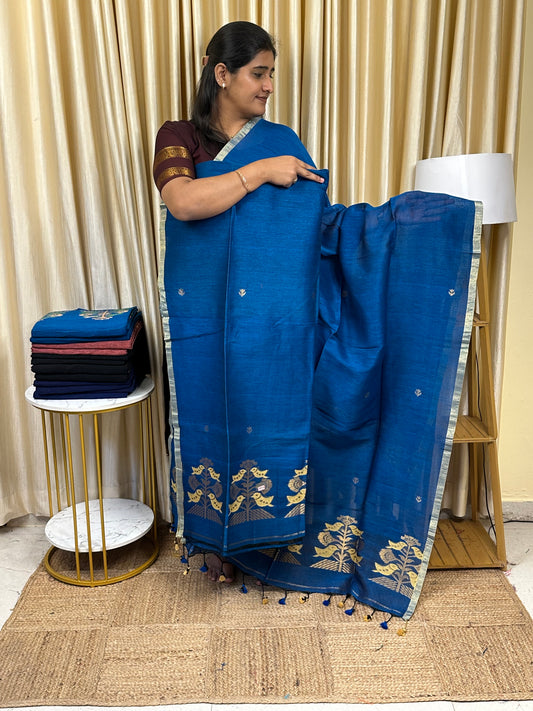 Linen Banarasi Jamdhani handloom JAM78