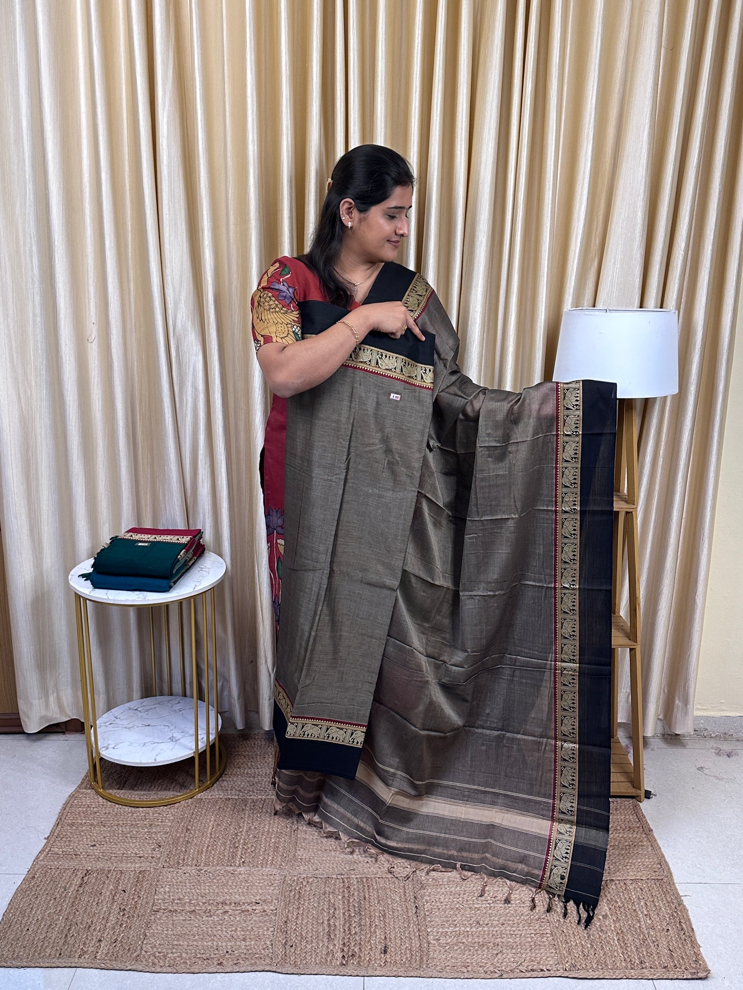 Narayanpet Mercerised cotton (4.5 m Top)-EB6