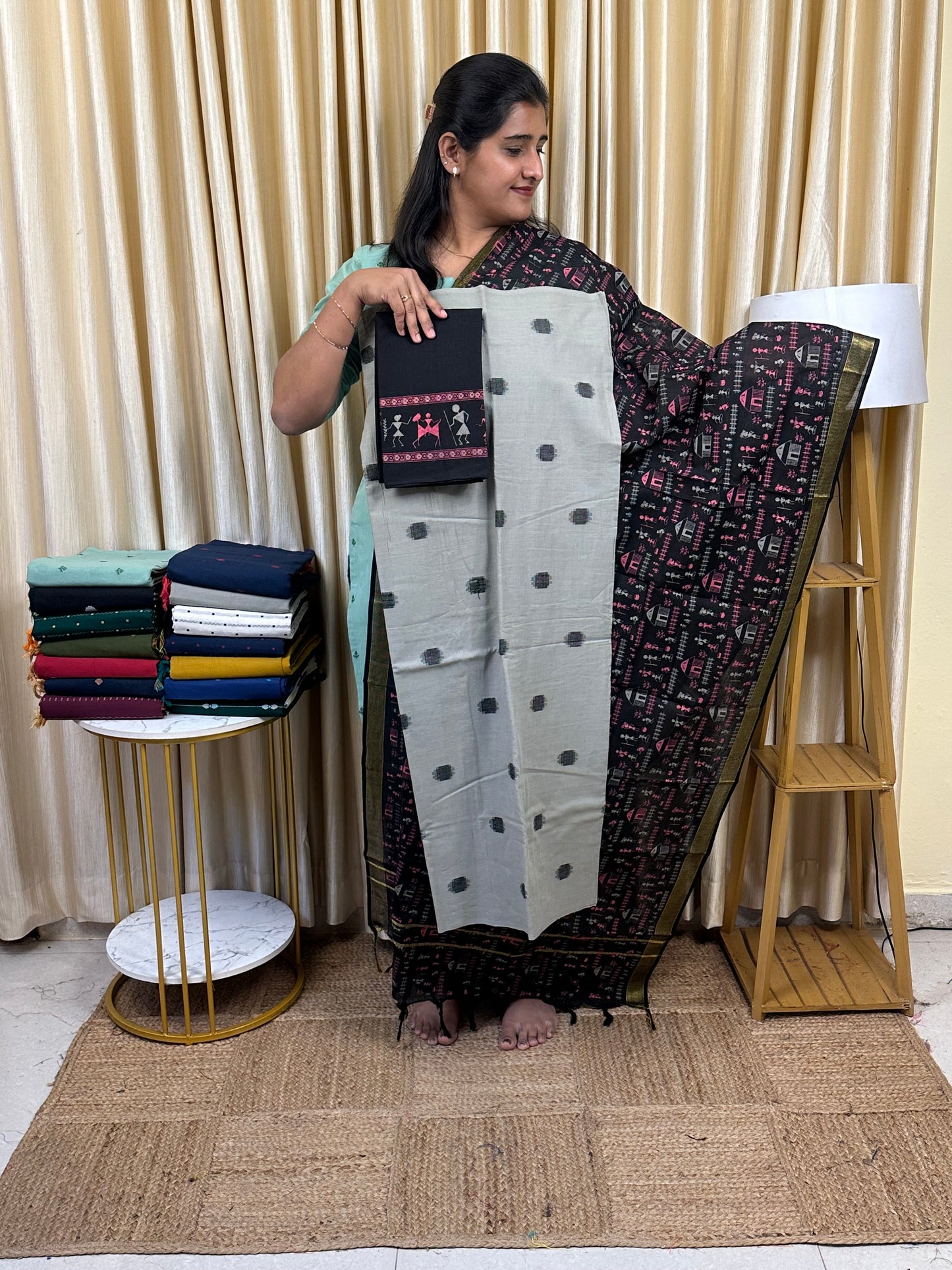Printed south cotton 3 piece set- 18