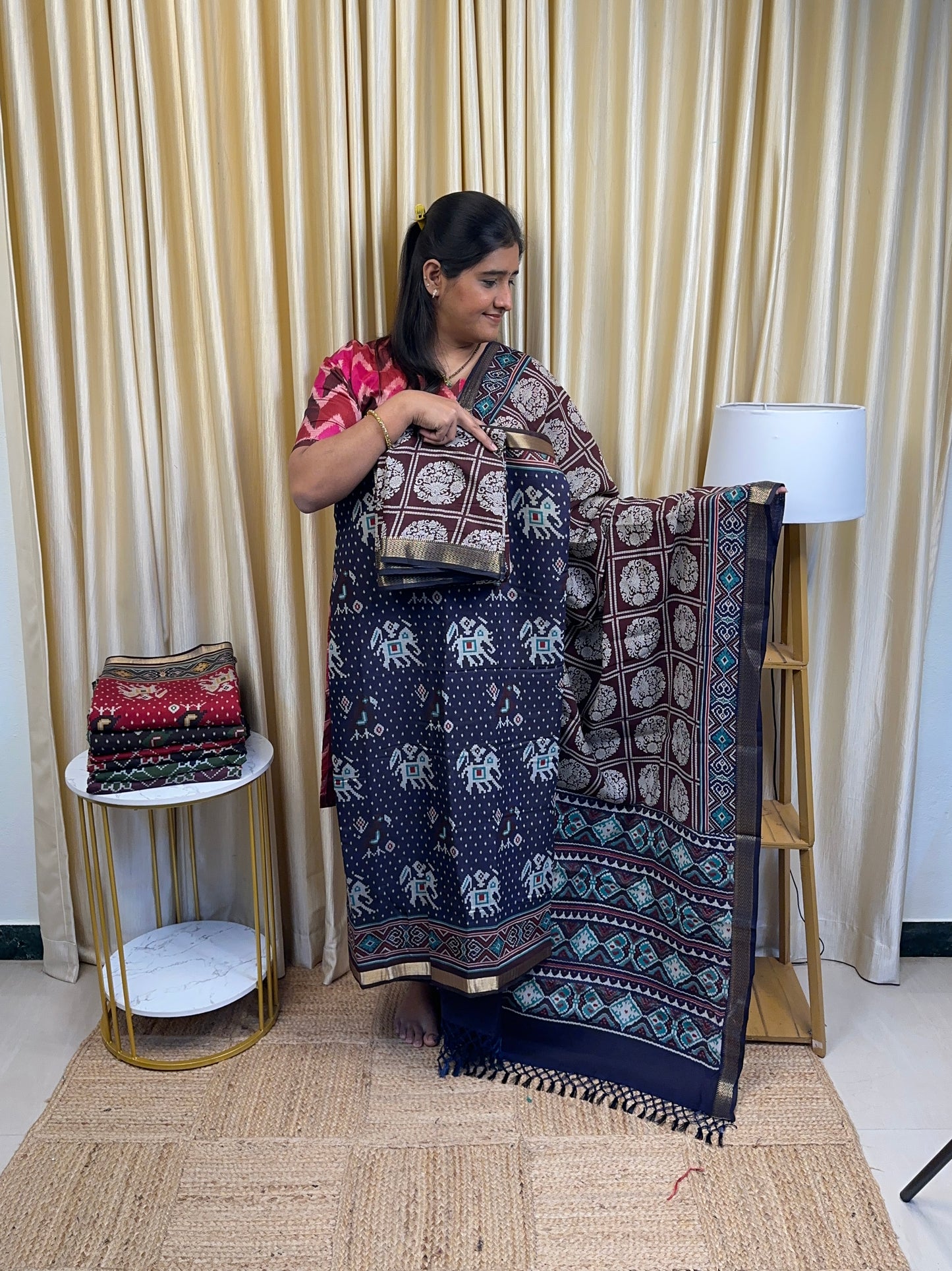 Maheswari silk 3 piece set- mahi 1