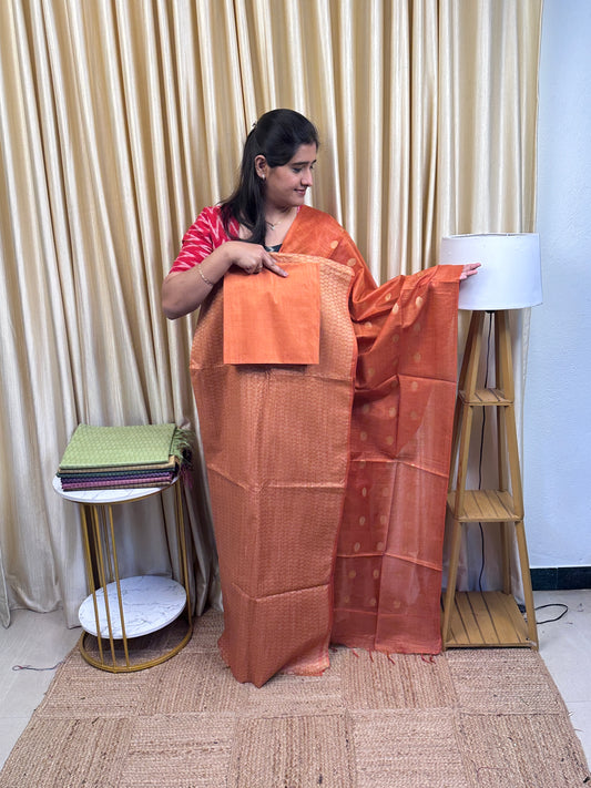Semi Matka Tussar 3 piece set-TTS4