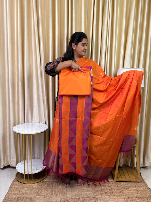 Geometric style Soft silk 3 piece set -5