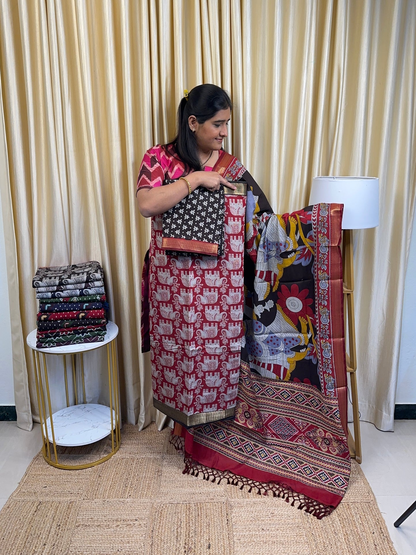 Maheswari silk 3 piece set- mahi 8