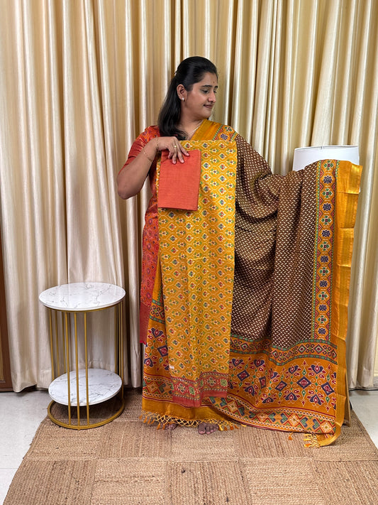 Patola semi silk 3 piece set - MPY9
