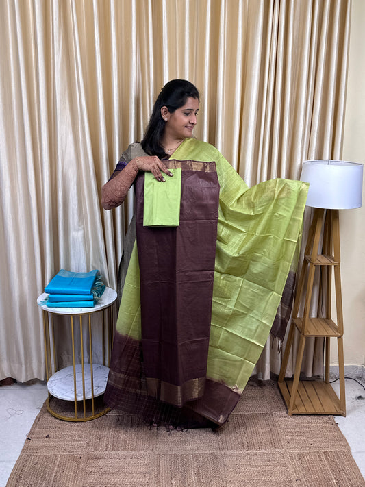 Mangalagiri silk cotton 3 piece set TMG-29