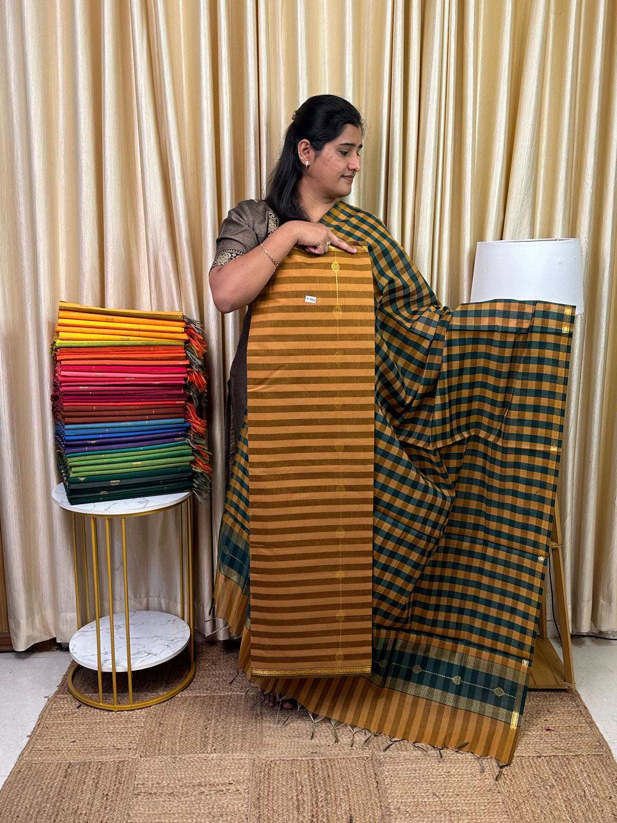 Maheswari checks 2 piece set-MDS4