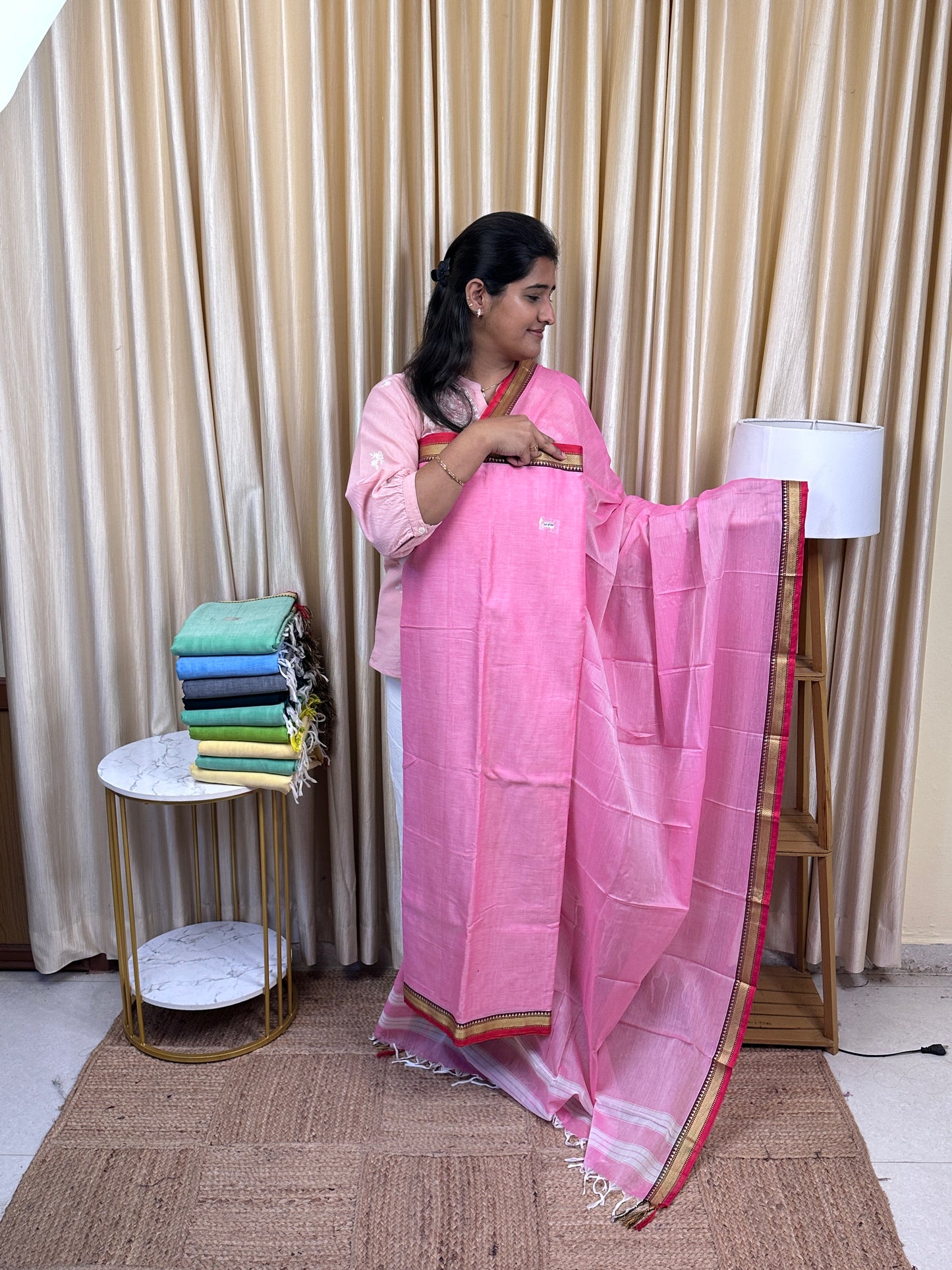Narayanpet  checks Mercerised cotton (4.5 m Top)-NILA59