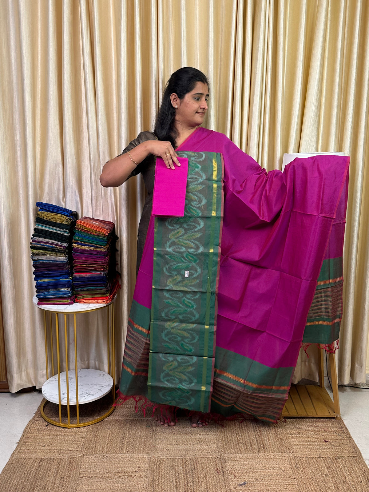 Pochampalli sico 3 piece set-NSICO1