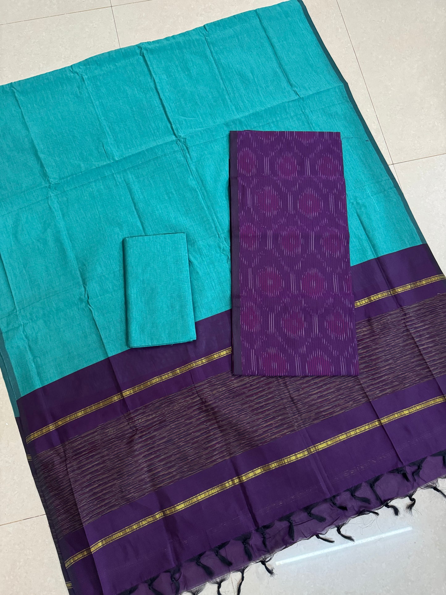 Full weave ikat Pochampally sico dress material FWS-13