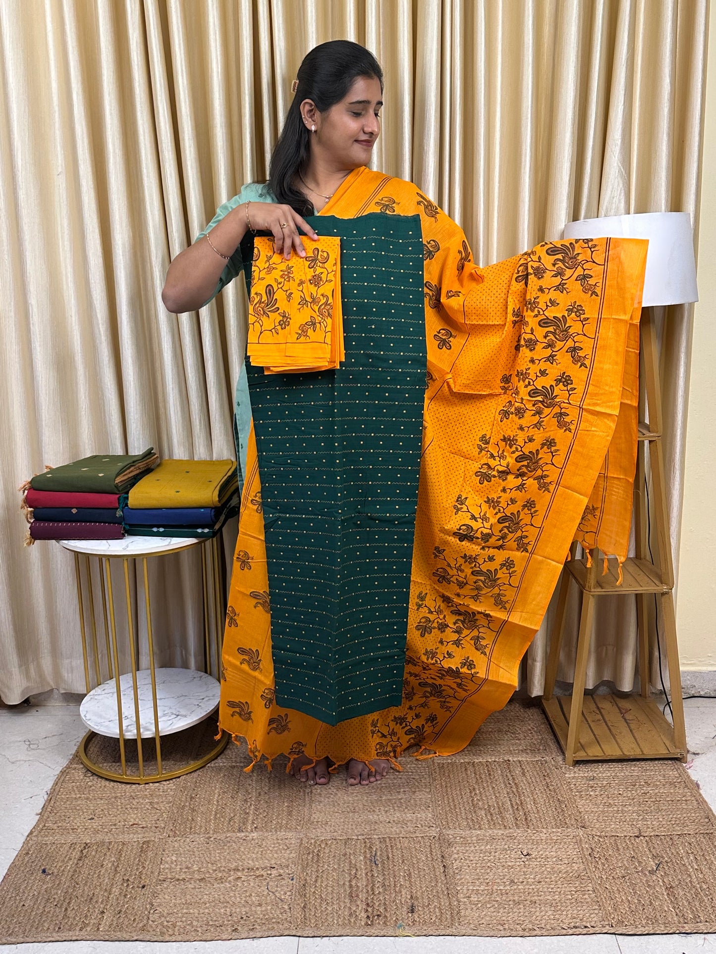 Printed south cotton 3 piece set- 5