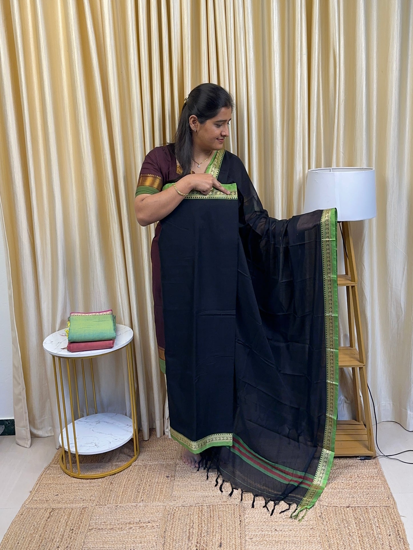 IVAL - Narayanpet small border black and green