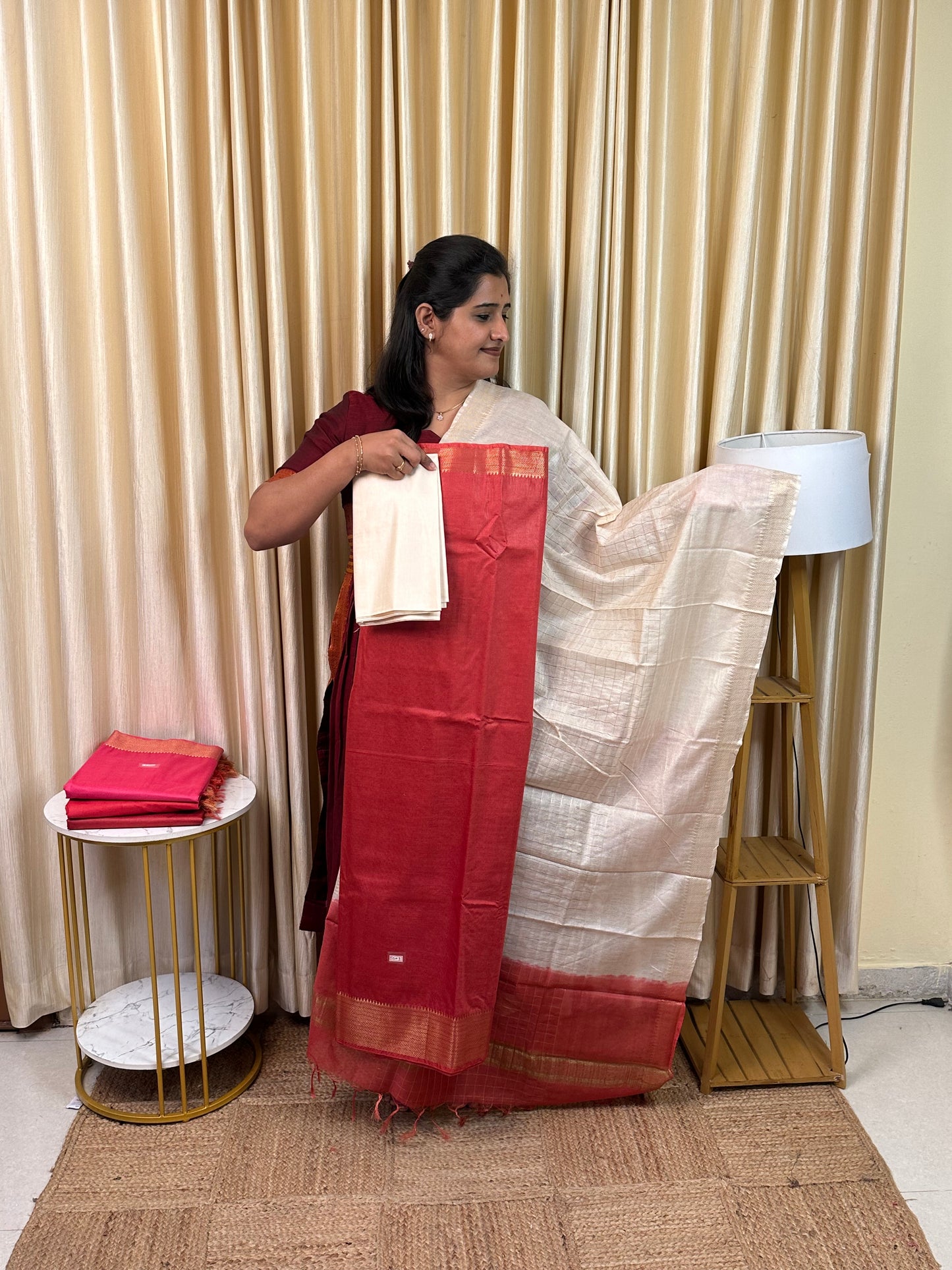 Mangalagiri silk cotton 3 piece set -SSM3
