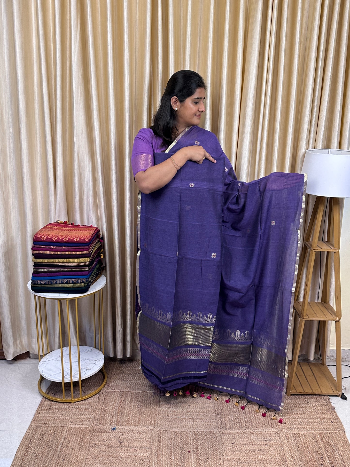 SWARA - Banarasi Jamdhani cotton by silk -4
