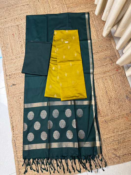 Premium semi soft silk 3 piece set -psc47