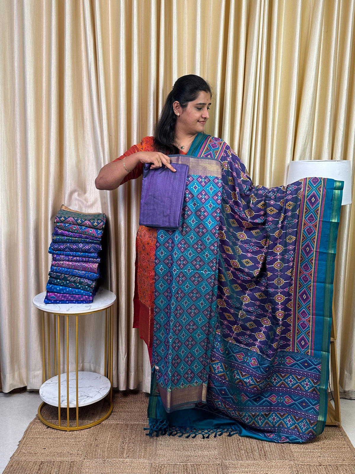 Patola semi silk 3 piece set - SP6