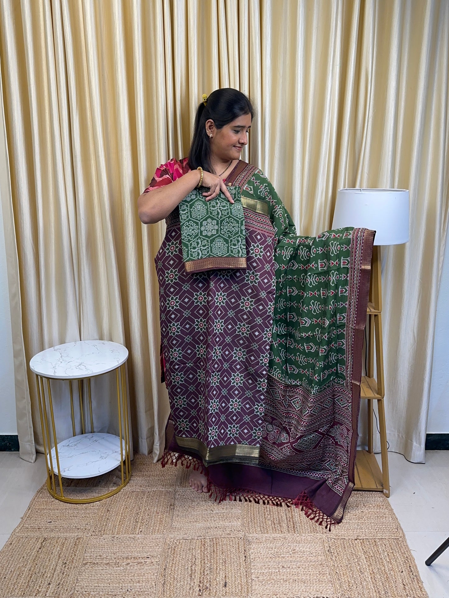 Maheswari silk 3 piece set- mahi 13
