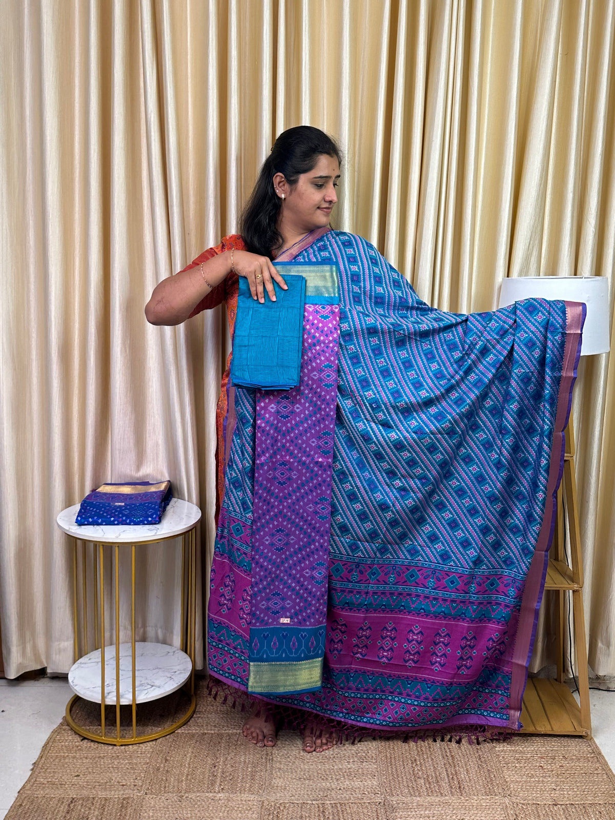 Patola semi silk 3 piece set - SP19