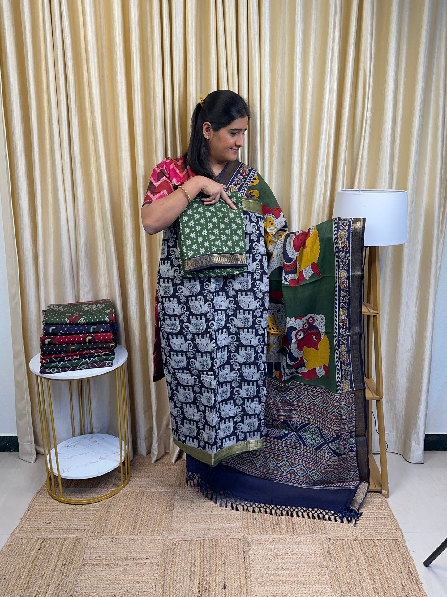 Maheswari silk 3 piece set- mahi 5