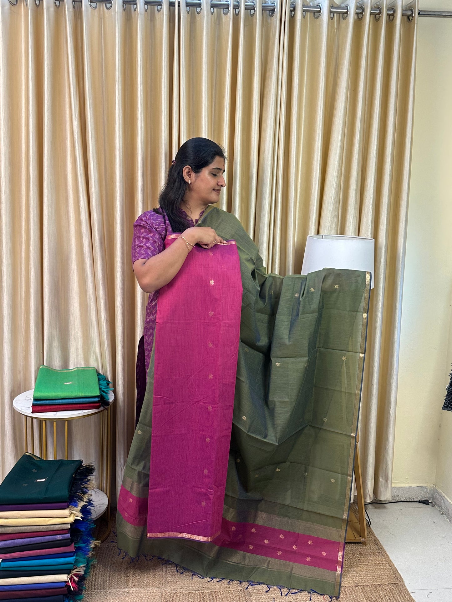 Maheswari silk cotton 2 piece set- NMH37