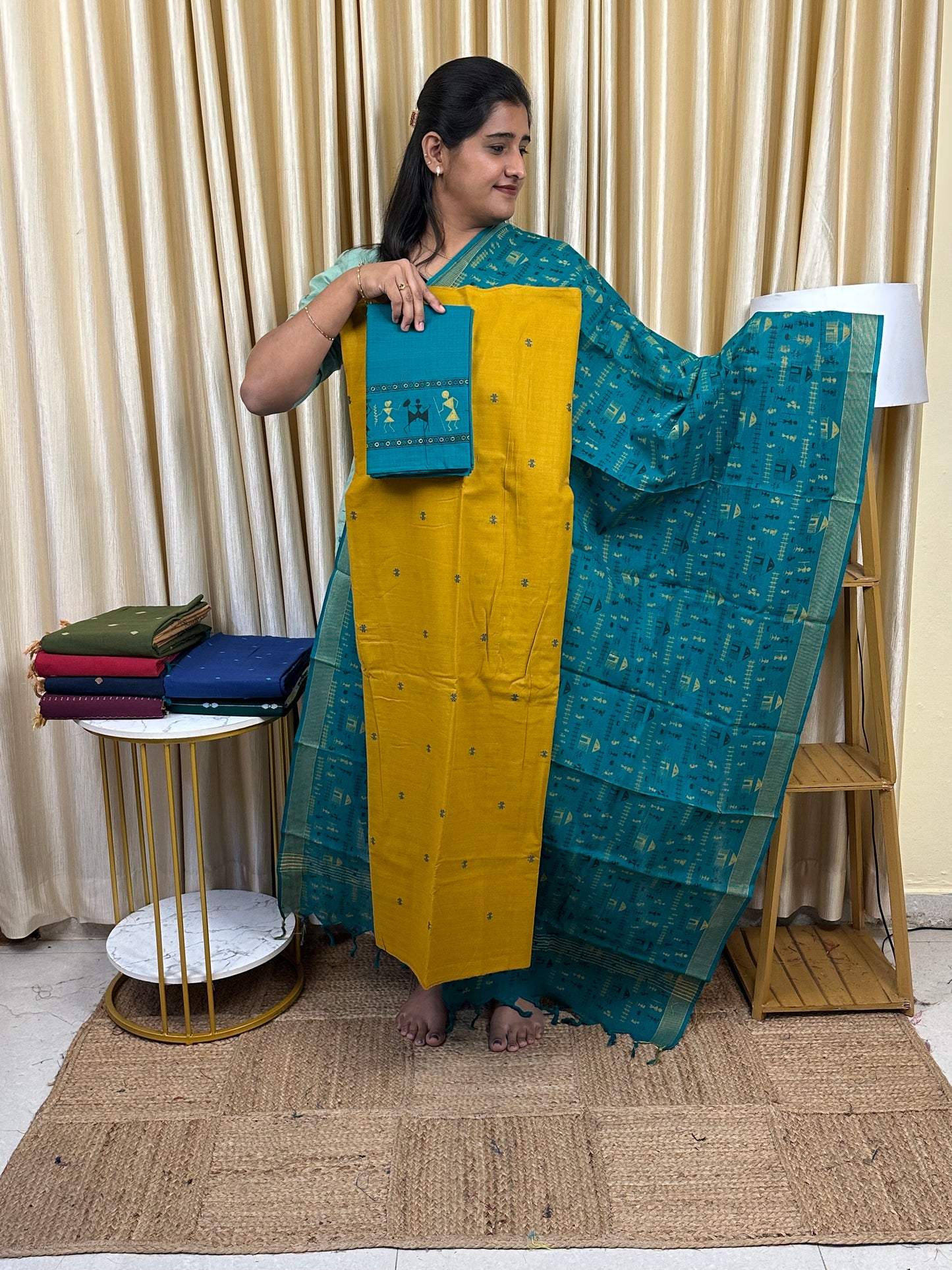 Printed south cotton 3 piece set- 6