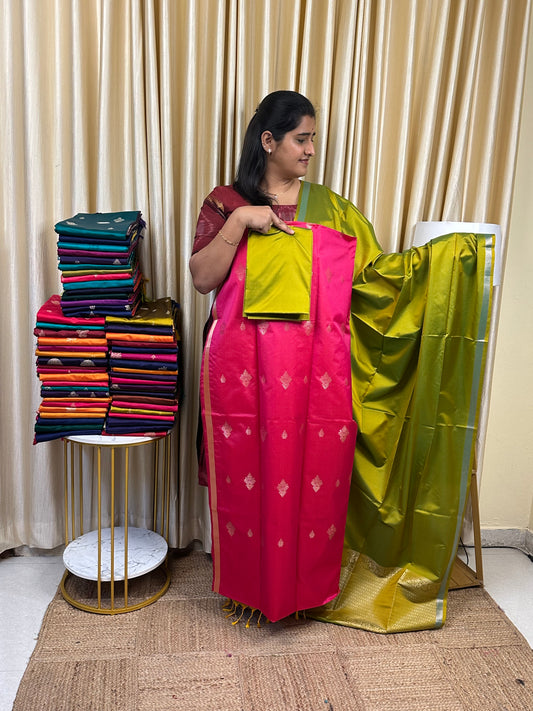 Premium semi soft silk 3 piece set -psc1