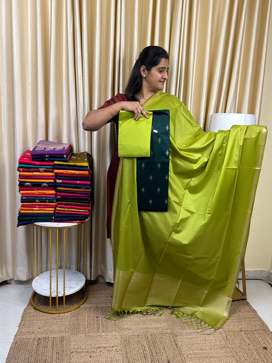 Premium semi soft silk 3 piece set -psc12