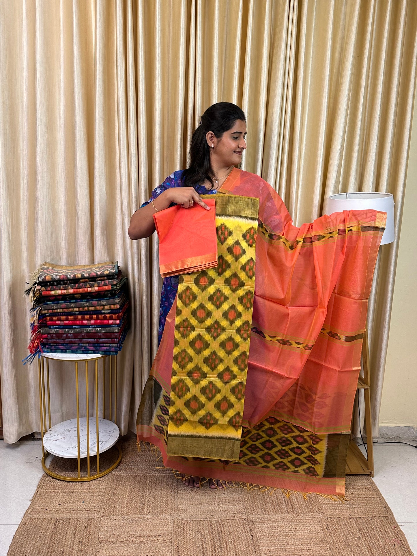 Handloom Pochampalli Sico 3 piece set -KHP 26