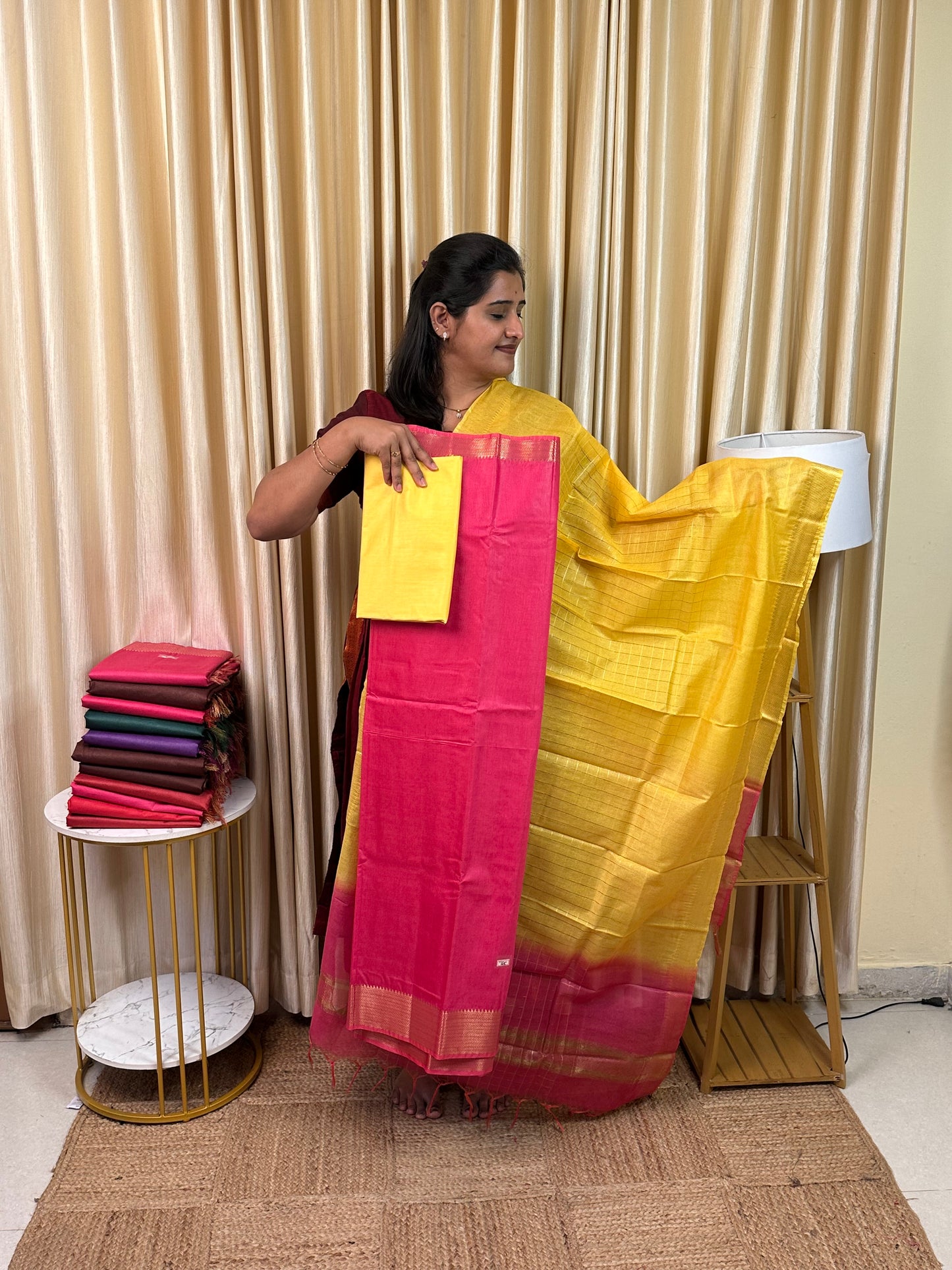 Mangalagiri silk cotton 3 piece set TMG-102