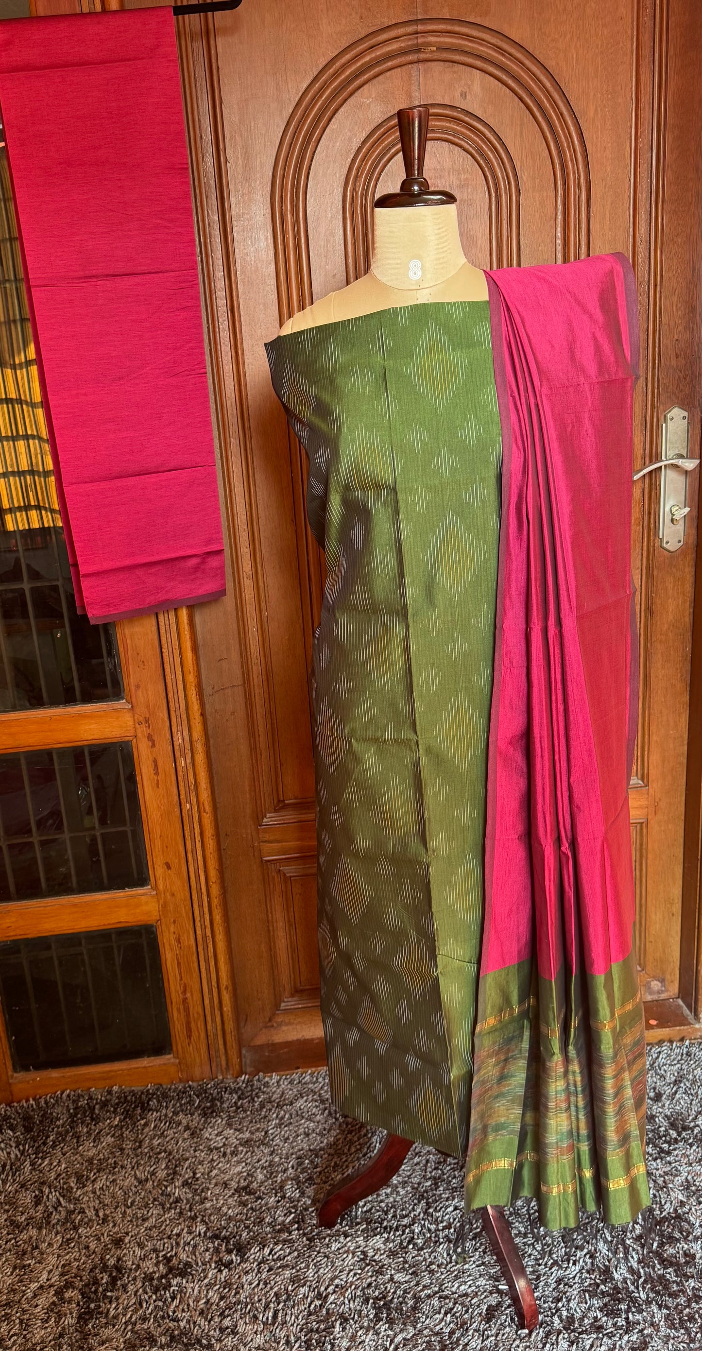Full weave ikat Pochampally sico dress material FWS-26