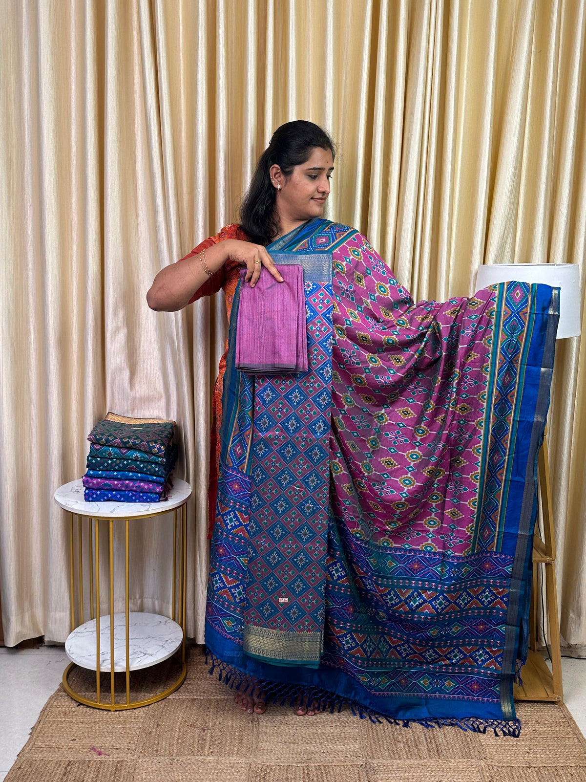 Patola semi silk 3 piece set - SP34