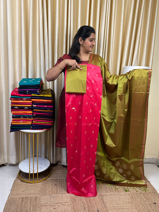 Premium semi soft silk 3 piece set -psc9